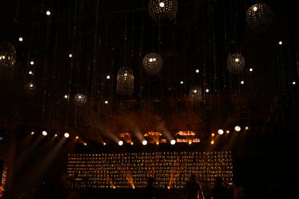 Ceiling and Stage — Sangeet decor — Westin